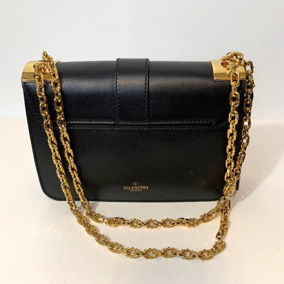 Valentino B-Rockstud Black Leather Chain Shoulder - Picture 4 of 8